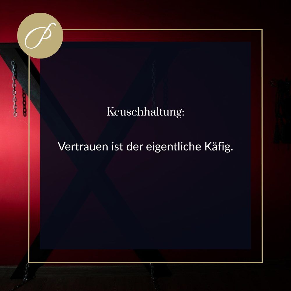 Keuschhaltung Lebensstil: Zitat-Pin zum Blogbeitrag, Vertrauen ist der eigentliche Käfig., Lady Penelope